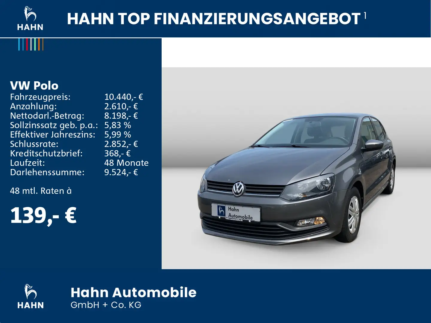 Volkswagen Polo 1.0 Trendline Klima USB  Bluetooth Start-St Grey - 2
