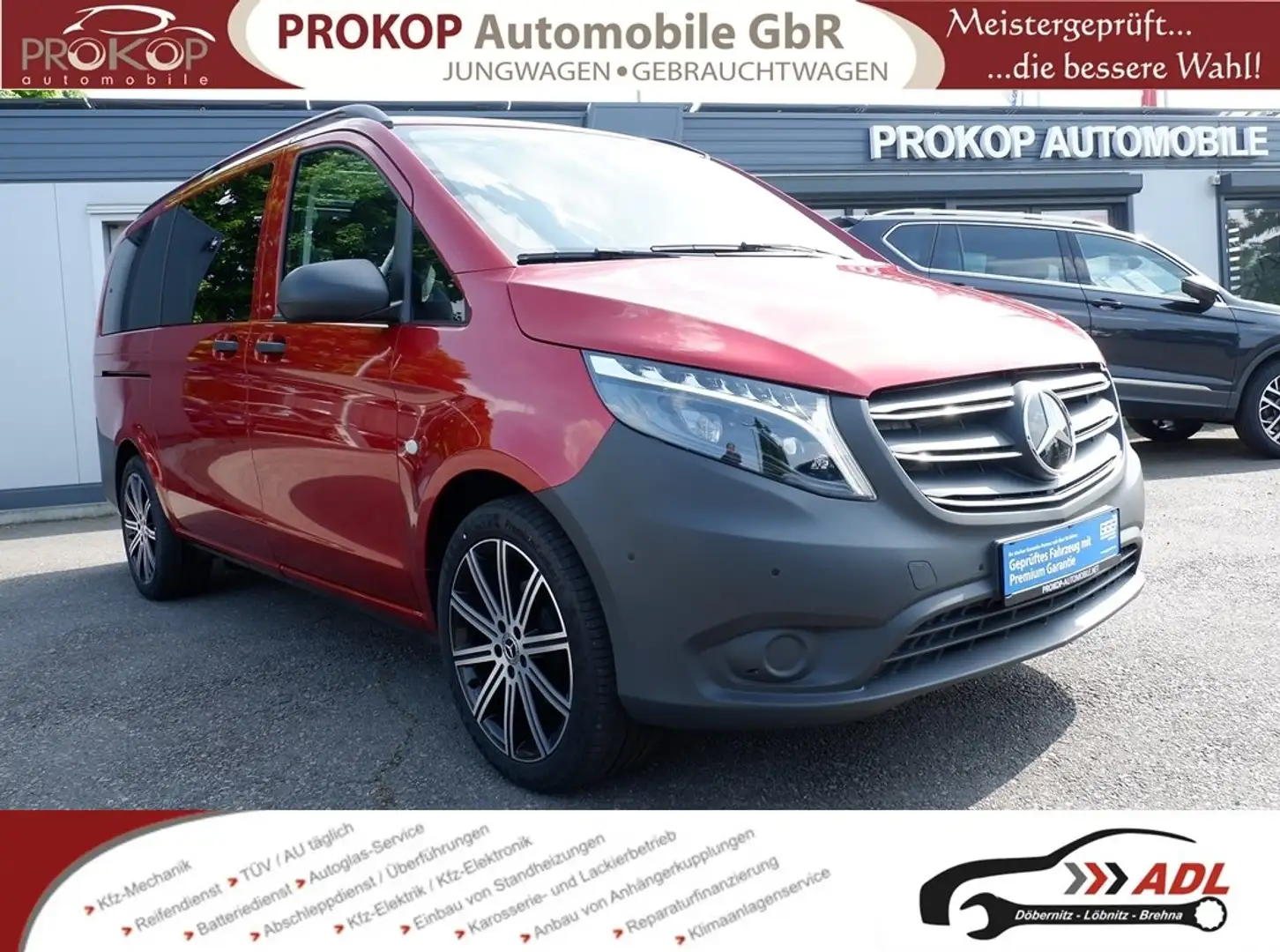 Mercedes-Benz Vito Tourer CDI Prolang ACC Kam Nav LED Pano AHK Assist Roşu - 1