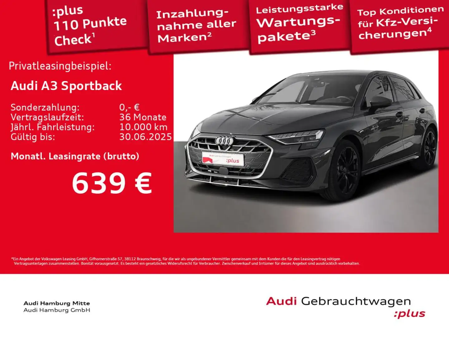 Audi A3 Sportback 35 TDI S line S tronic Matrix Sonos Grau - 1