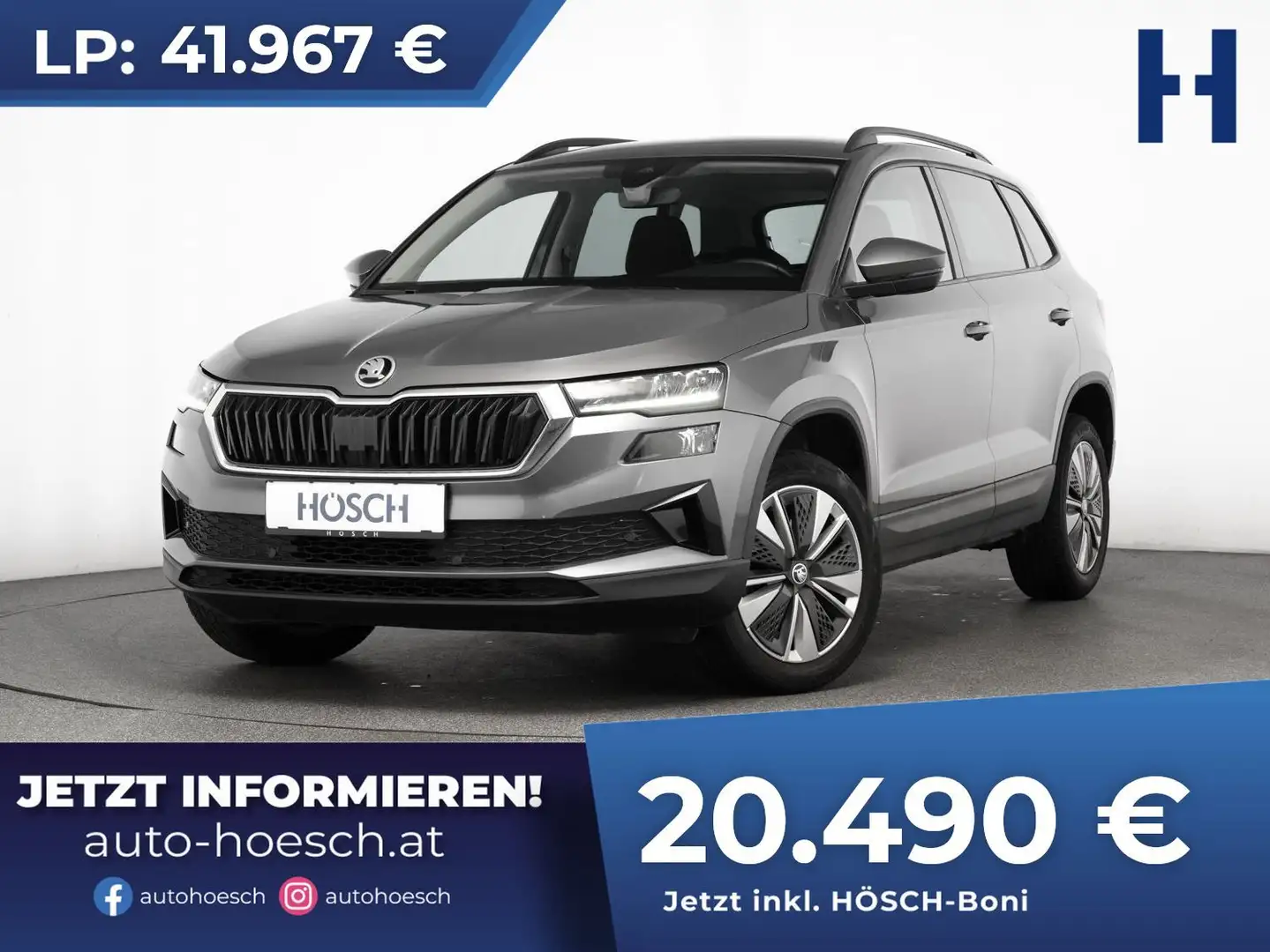 Skoda Karoq TDI Ambition Aut. NAV KAMERA ACC LED CARPLAY Grau - 1