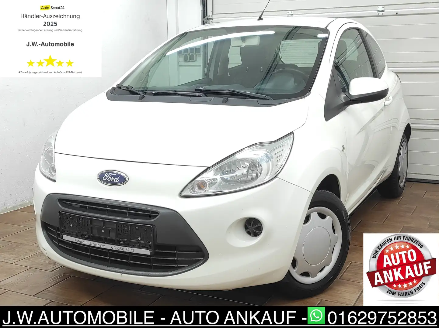 Ford Ka/Ka+ 1.2 KLIMAANLAGE 1-HAND EURO-5 TÜV 05-26 Trend Weiß - 1