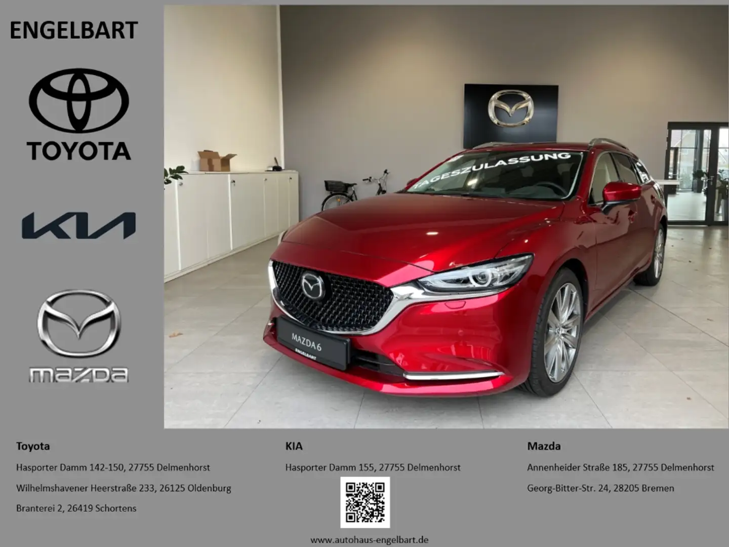Mazda 6 2.5 EXCLUSIVE-LINE Automatik 360°BOSE HUD Navi Dig Rouge - 1