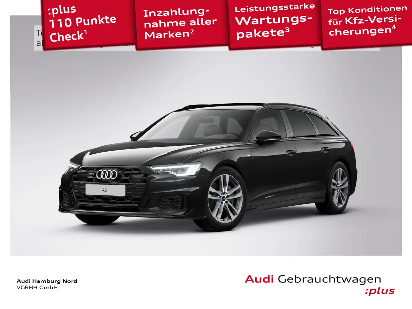 Audi A6 45 TFSI S line quattro AHK Nav Pano ACC Schwarz - 1
