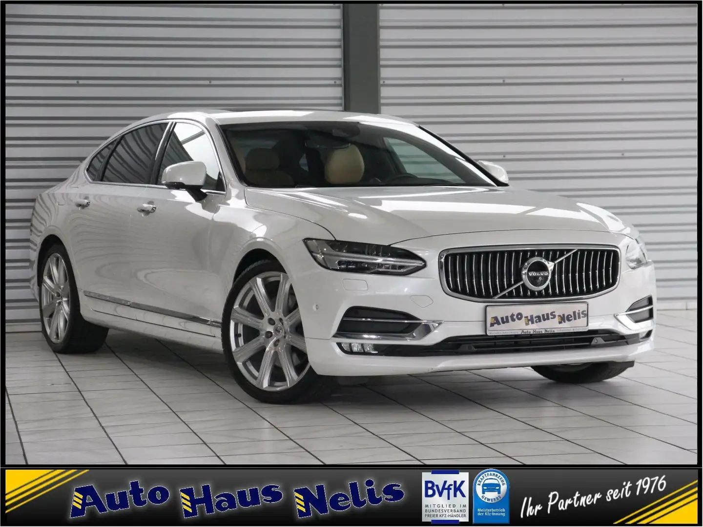 Volvo S90 T6 Inscription AWD ACC IntelliSafe Leder HUD Bílá - 1