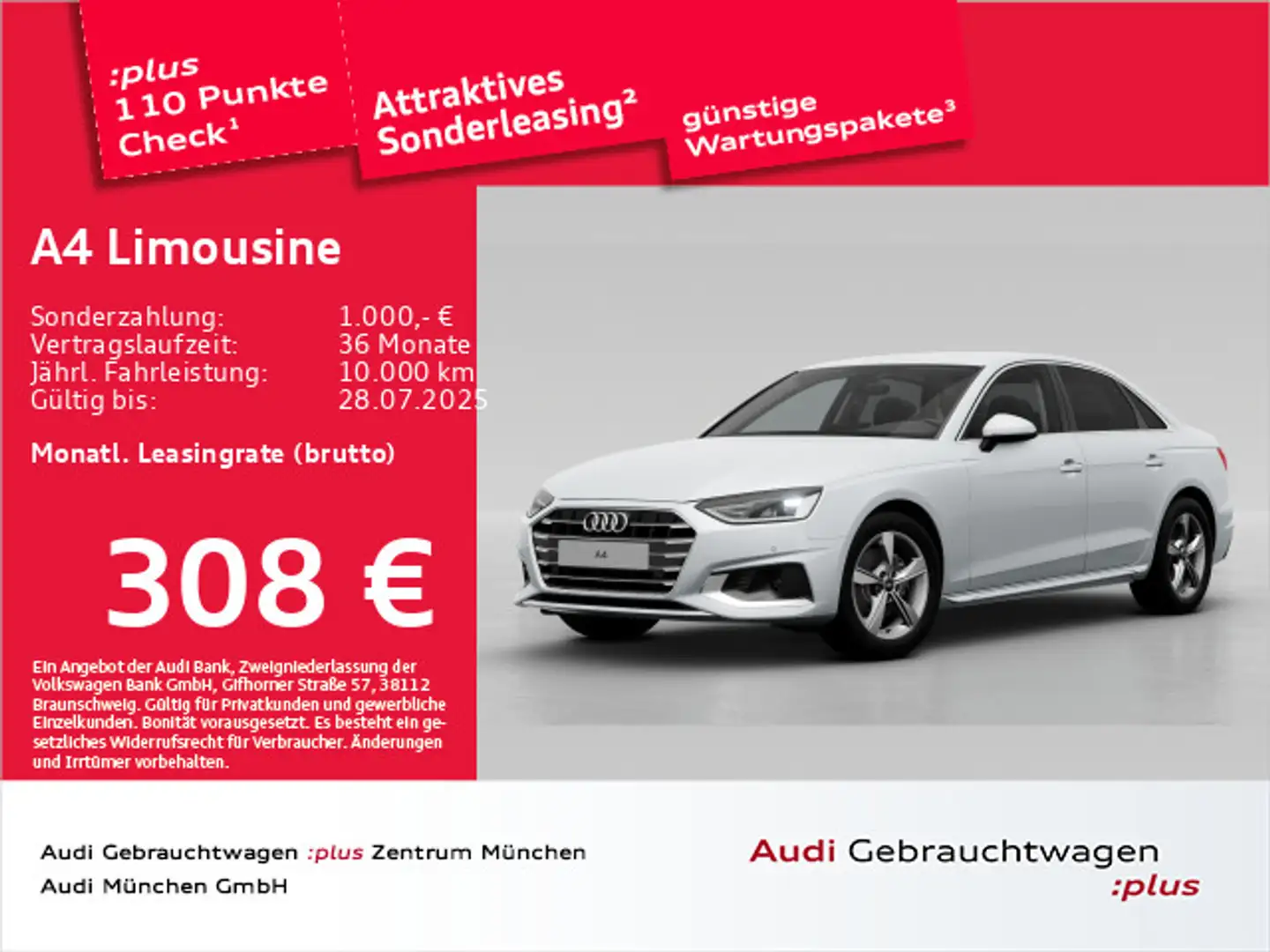 Audi A4 35 TFSI advanced Navi+/PDC+/SitzHzg Blanc - 1