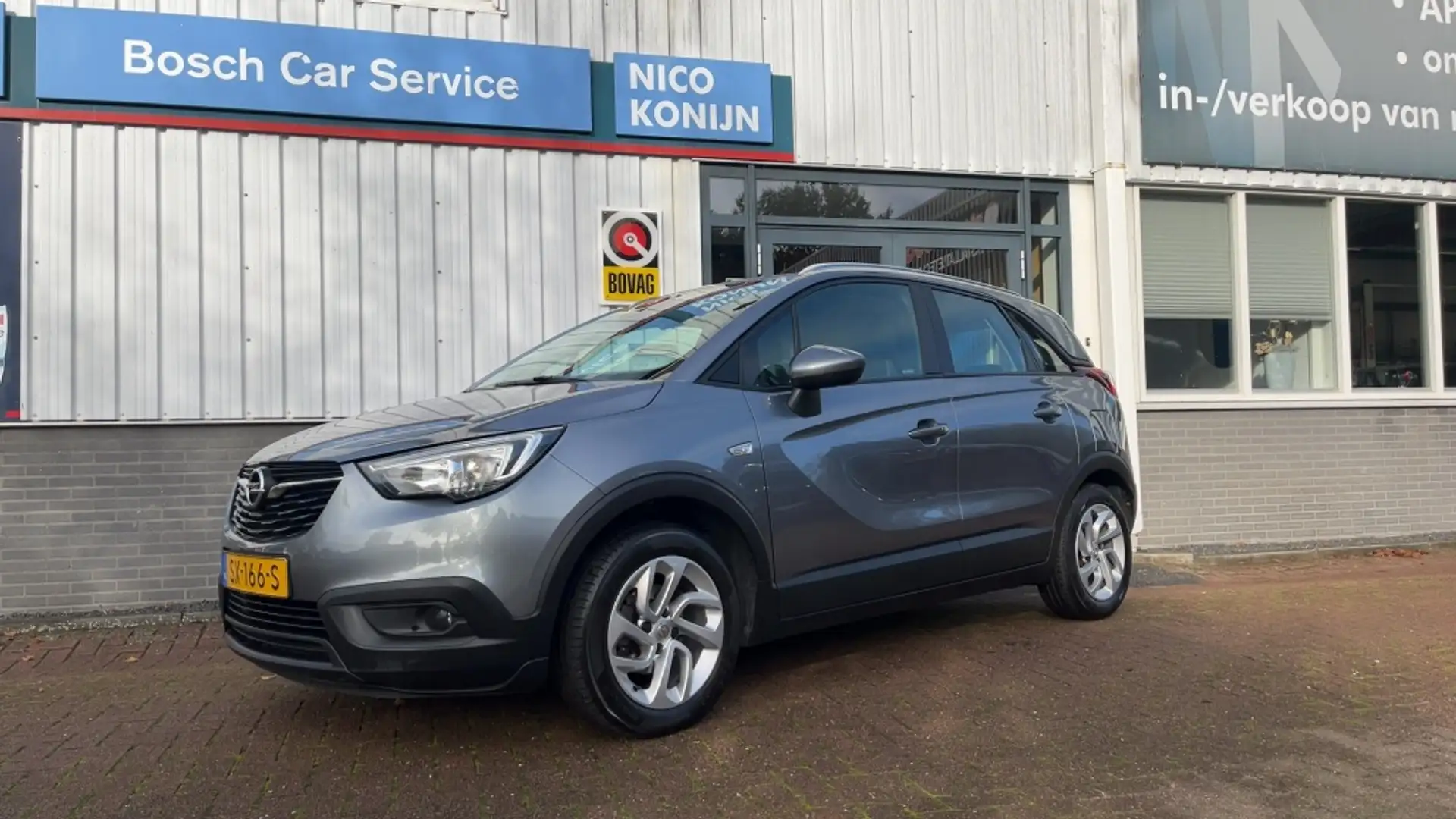 Opel Crossland X ,Cruise 1.2 Online Edition Grijs - 1