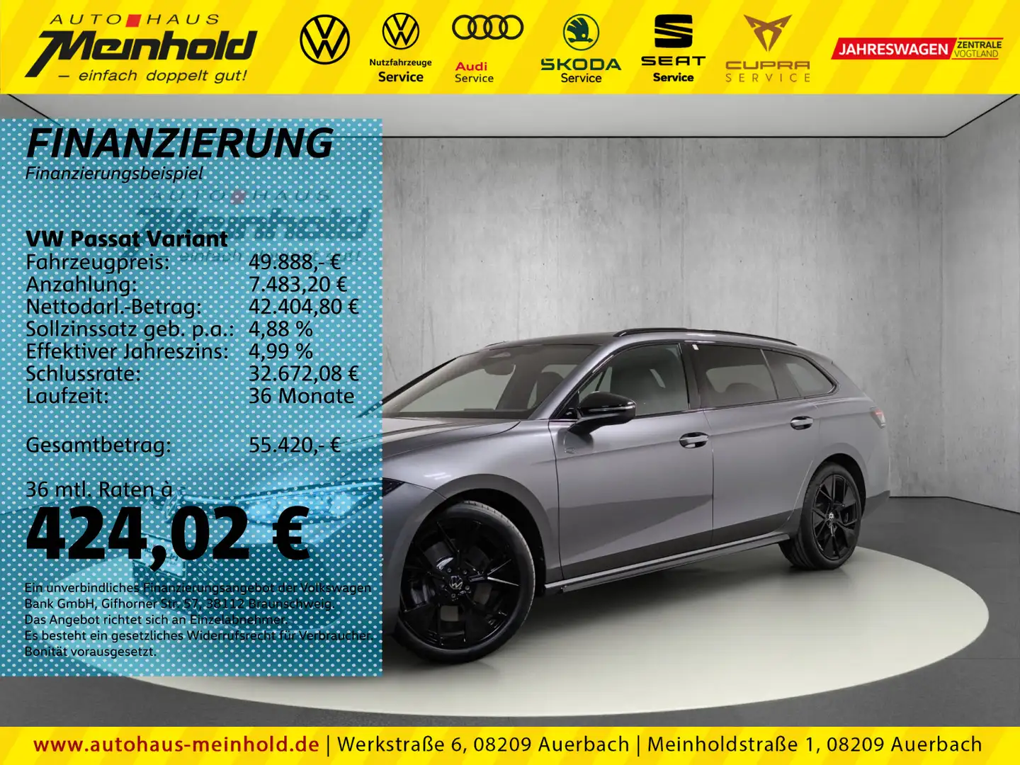 Volkswagen Passat Variant 2.0 TDI DSG 4M R-Line "Signature" Grau - 1