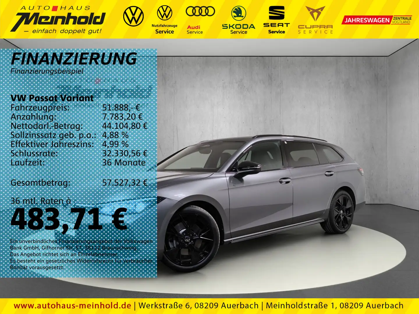 Volkswagen Passat Variant 2.0 TDI DSG 4M R-Line "Signature" Grau - 1