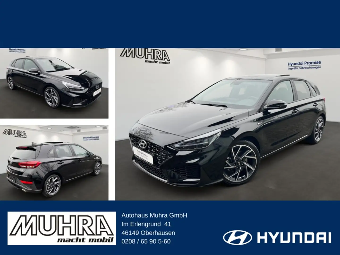 Hyundai i30 1.5 T-GDI 48V DCT N Line NAVI PANODACH LED Negro - 1