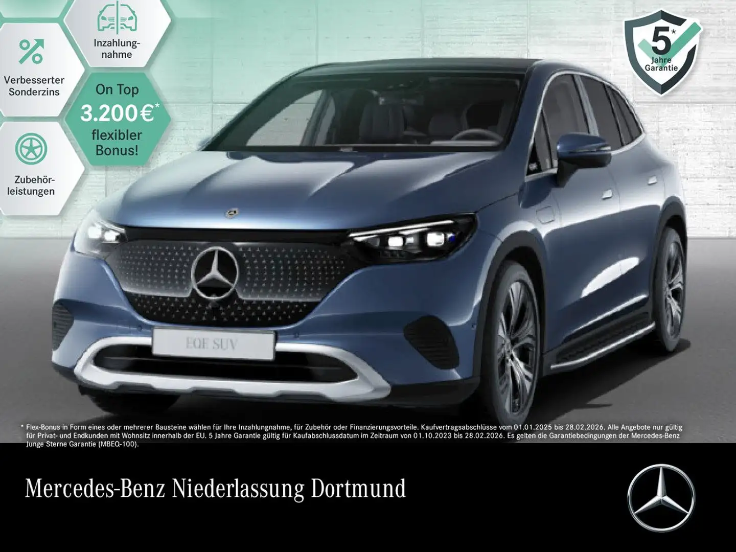 Mercedes-Benz EQE SUV EQE 300 AVANTG+PANO+AHK+BURMESTER+SITZKLIMA Blau - 1
