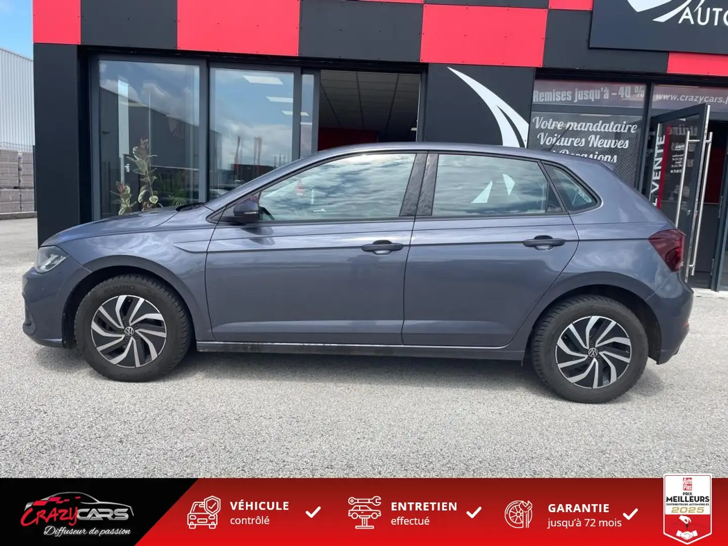 Volkswagen Polo 1.0 TSI 95  Life - Carplay Gris - 2