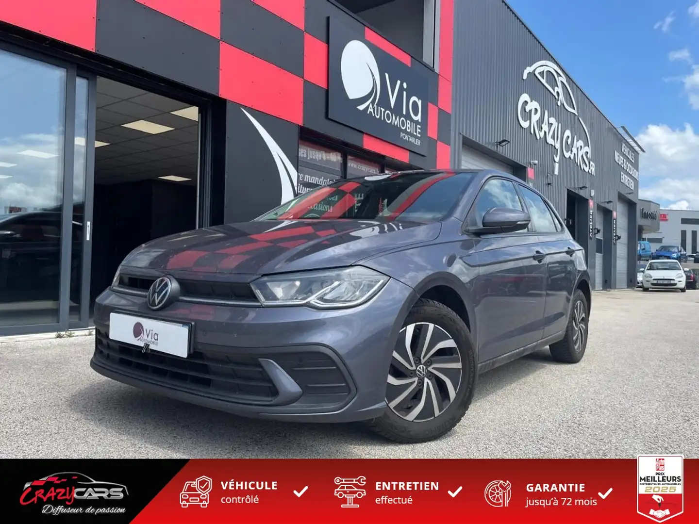 Volkswagen Polo 1.0 TSI 95  Life - Carplay Gris - 1
