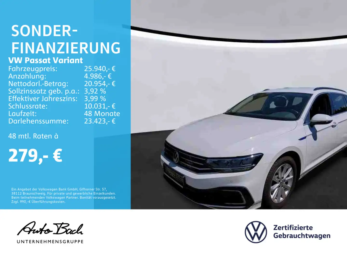 Volkswagen Passat Variant GTE 1.4 TSI DSG eHybrid, Navi, LE Weiß - 1