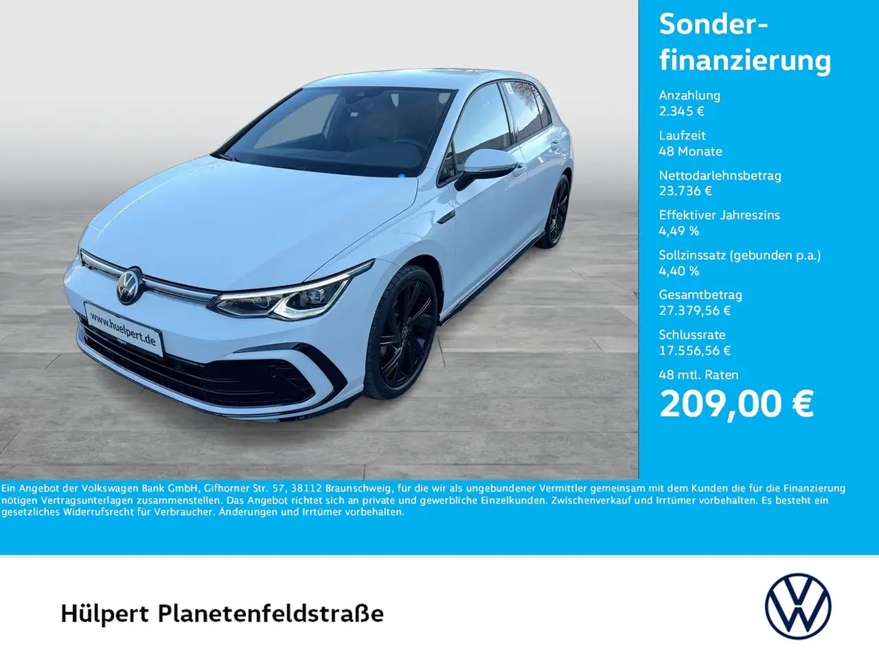 Volkswagen Golf VIII 1.5 eTSI R-LINE CAM ACC LM18 CARPLAY