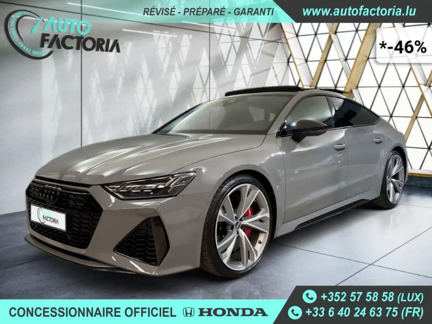 Audi RS7 Sportback -46% 4,0 TFSI 600cv BVA8 4x4+T.PANO+Opts Grau - 1