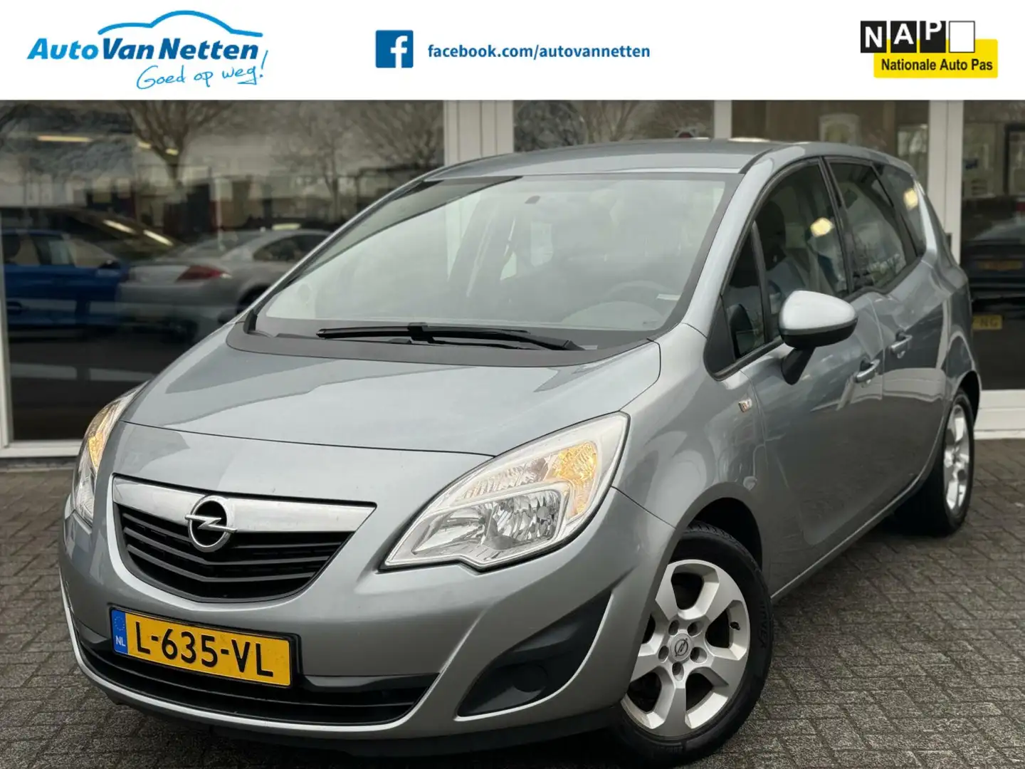 Opel Meriva 1.4 16v 100pk,Edition uitv.,Airco,Cruise,Lmv,Radio Grijs - 1
