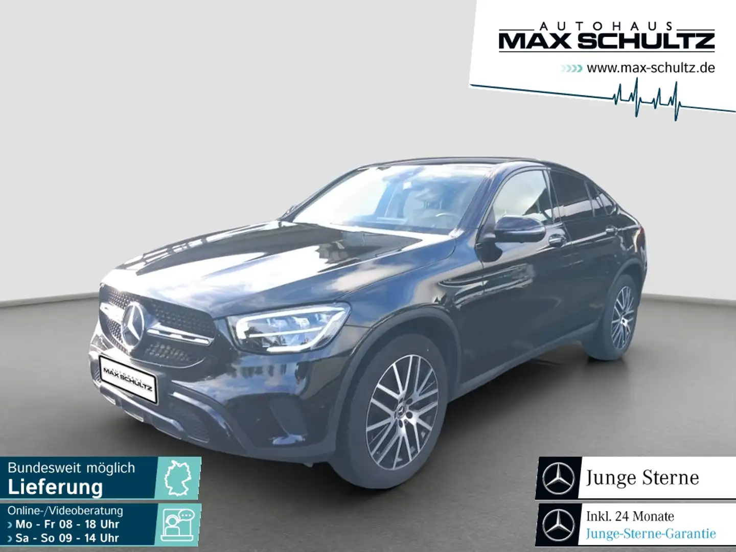 Mercedes-Benz GLC 300 d 4MATIC Coupé AHK*HUD*Night-Paket*LED Zwart - 1