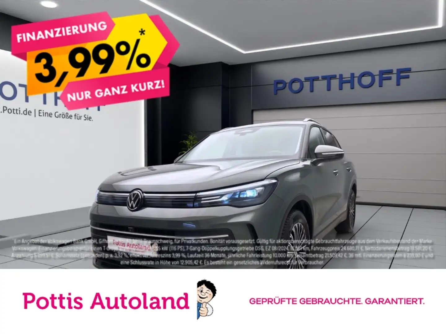 Volkswagen Tiguan 1.5 eTSI DSG LIFE PANO AHK KAMERA PDC Grün - 1
