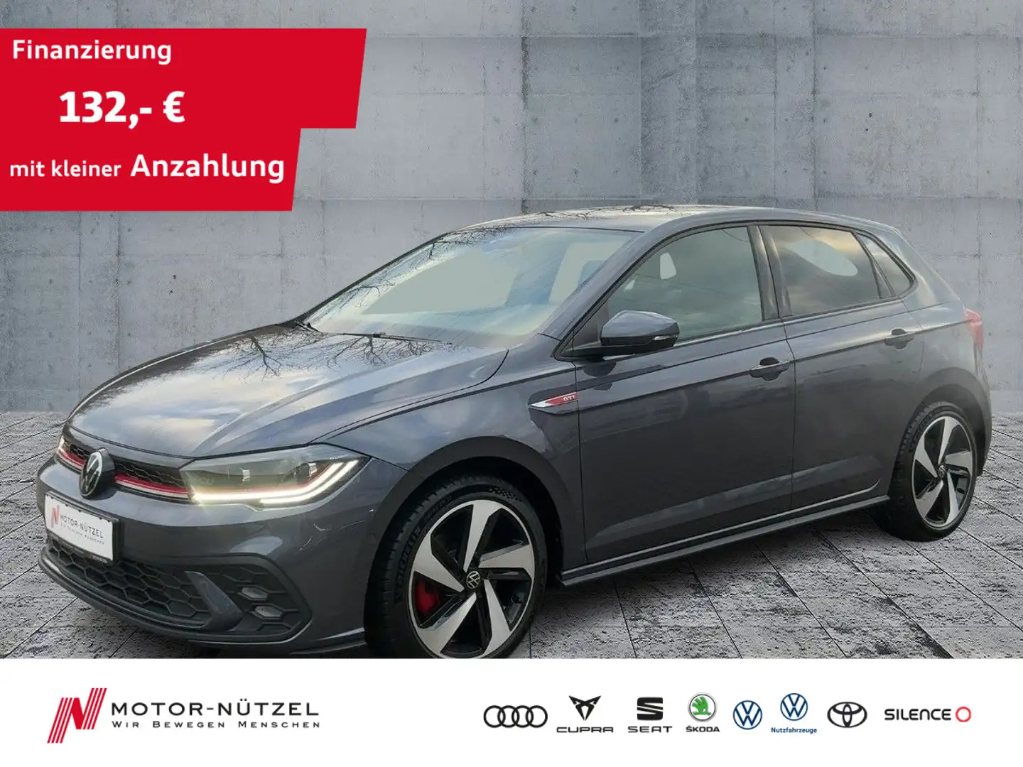 Volkswagen Polo GTI DSG MATRIX+ACC+APP+SHZ+PLA+MFL+DAB+17" Grau - 1