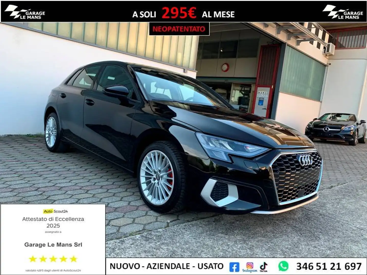 Audi A3 SPORTBACK 30 TFSI MHEV ADVANCED S-TRONIC Schwarz - 1