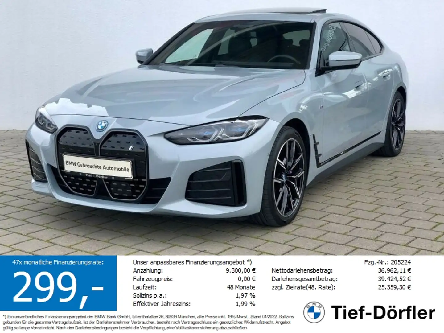 BMW i4 eDrive40 Gran Coupé M Sport LASER/360/G-DACH Gris - 1
