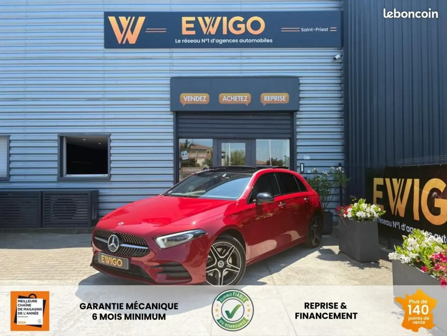 Mercedes-Benz A 250 Mercedes 1.3 250 E 160ch + 58ch AMG Line Pack Pren Rouge - 1