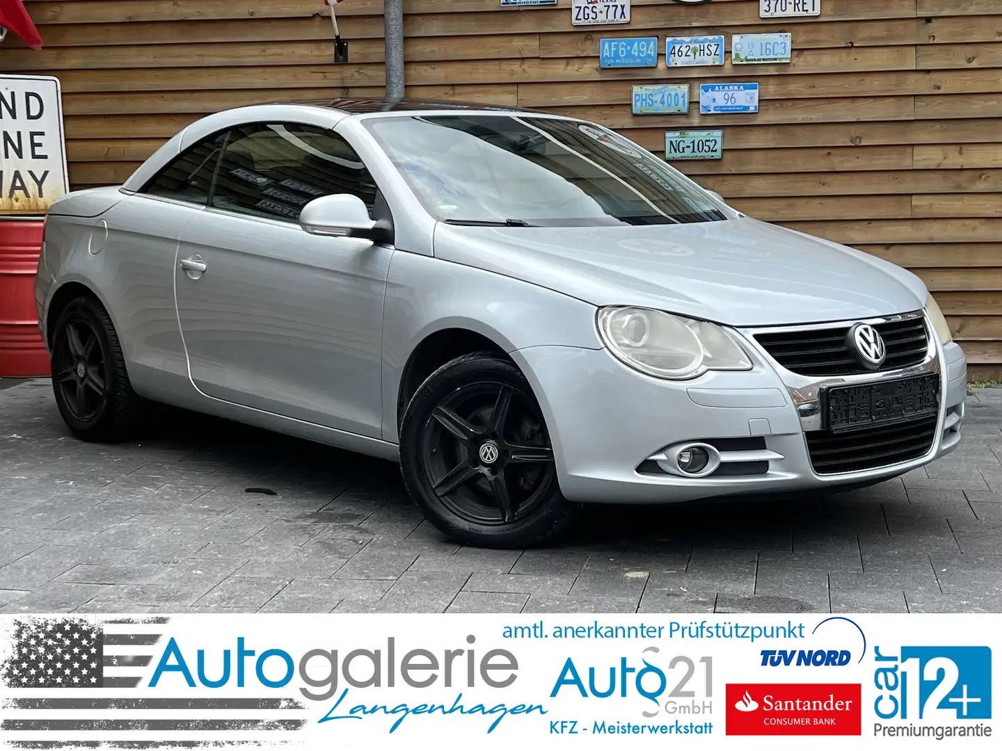 Volkswagen Eos 1.6 FSI Klima Allwetter TÜV Срібний - 1