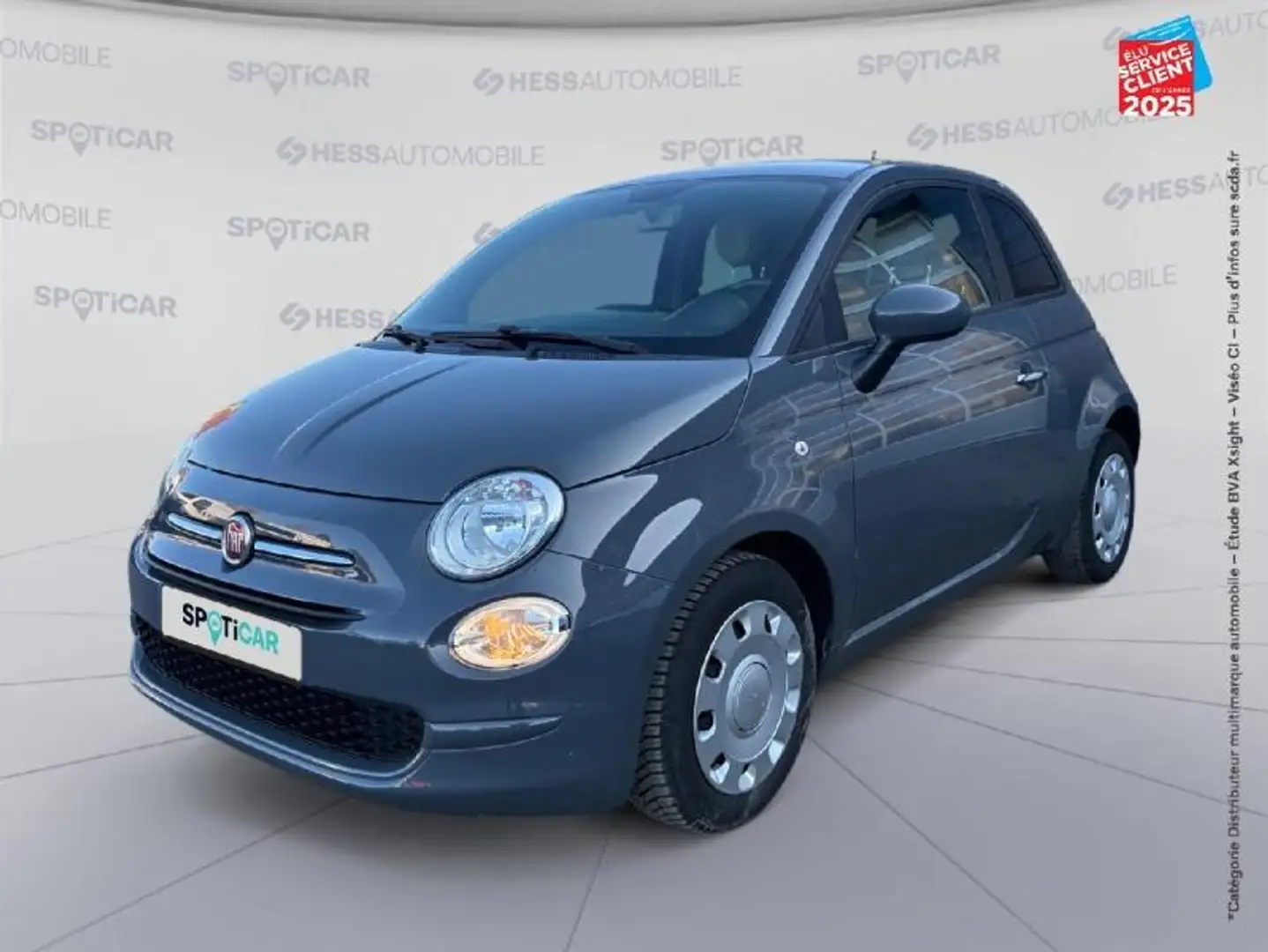 Fiat 500 1.0 70ch BSG S/S Pop Gris - 1