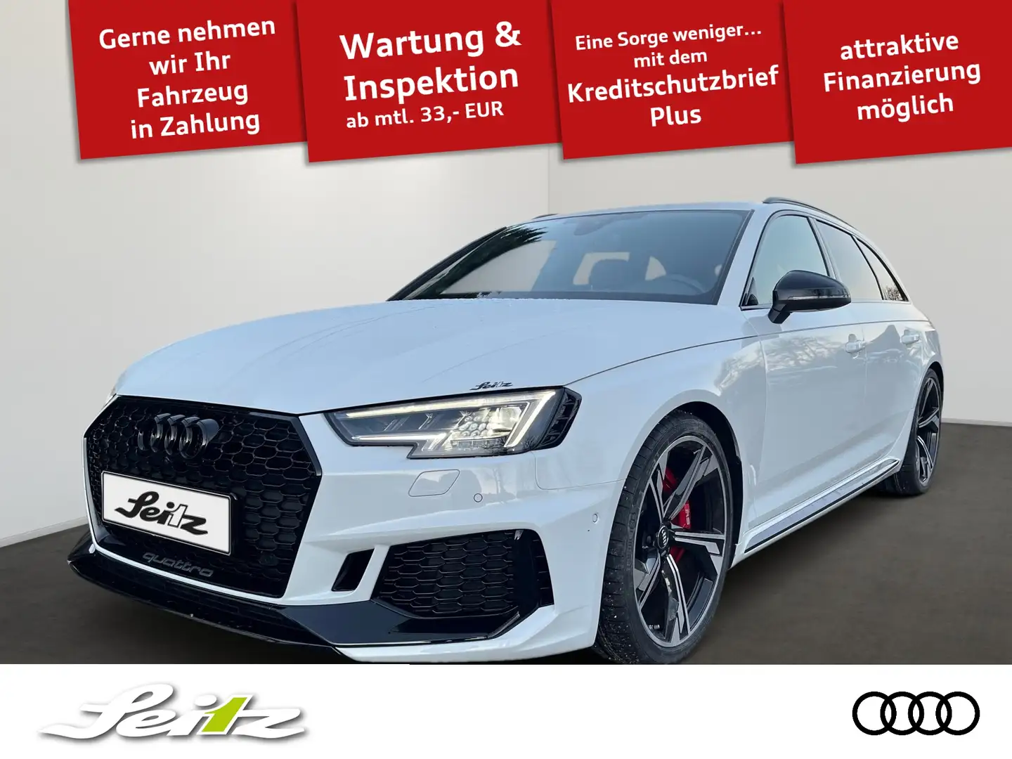 Audi RS4 RS 4 Avant 2.9 TFSI quattro *AHK*HEAD-UP*MATRIX* Wit - 1
