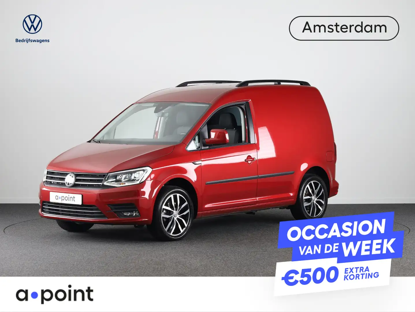 Volkswagen Caddy 2.0 TDI L1H1 BMT C-Edition AUTOMAAT | PDC | LMV Rouge - 1
