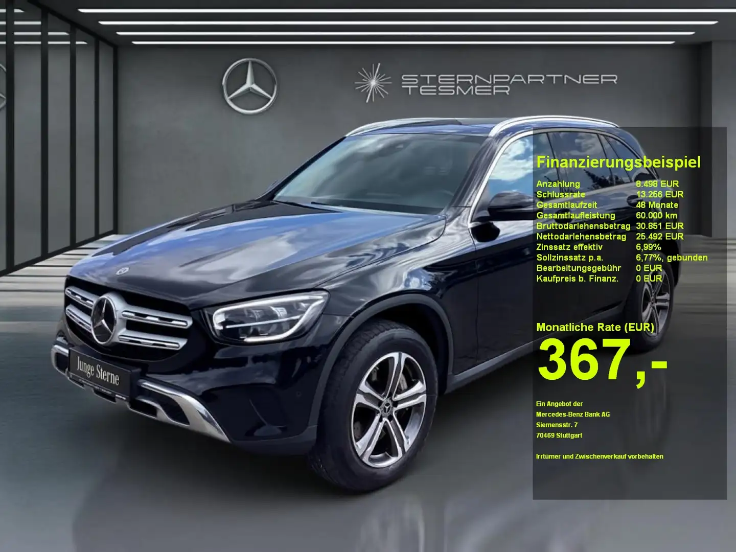 Mercedes-Benz GLC 300 de 4M +DISTR+PANO+KAMERA+AHK+SHZ+AUT+LED Zwart - 1