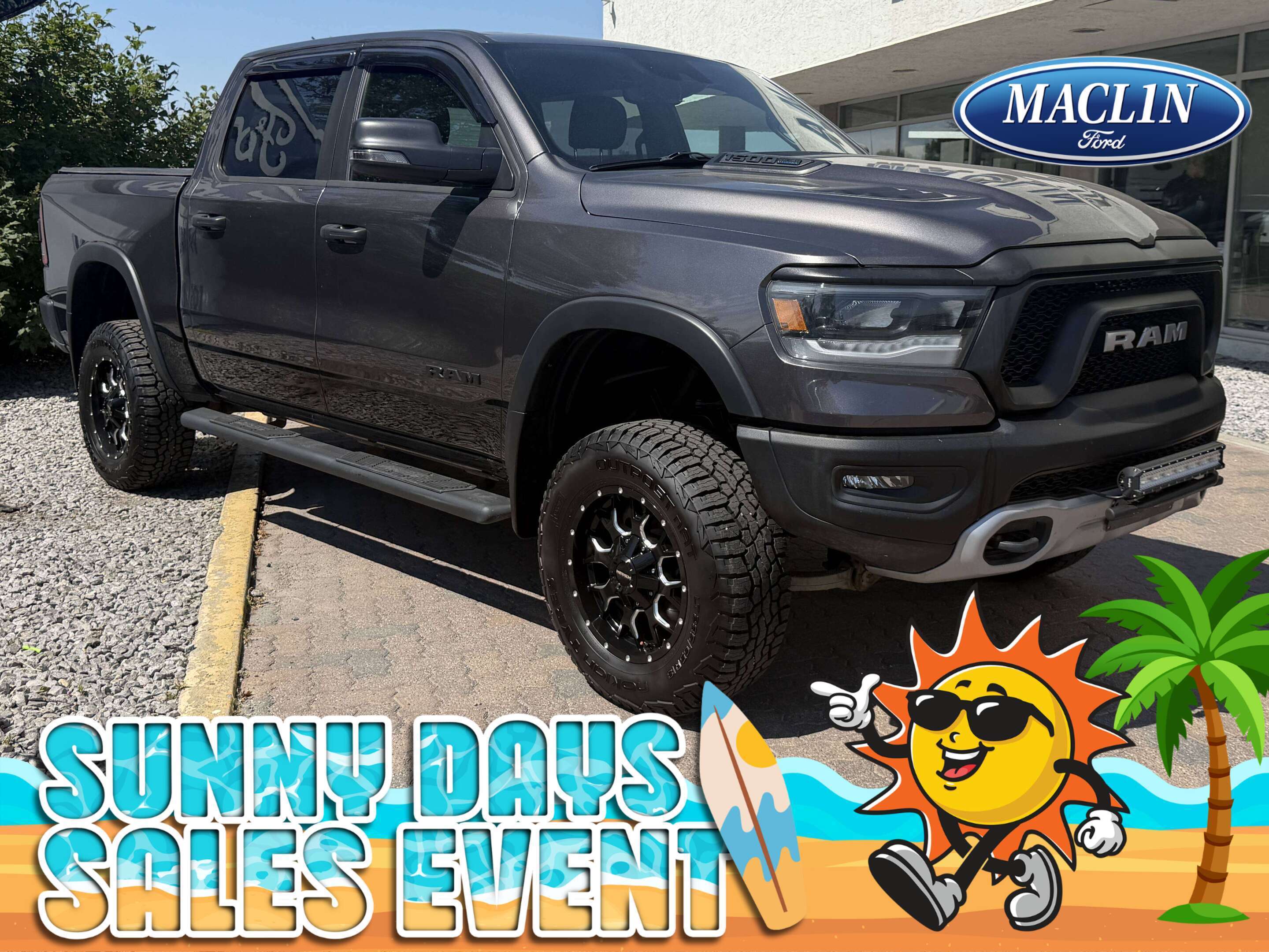 Gray 2024 RAM 1500 Pickup Truck Four-Wheel Drive 8-Speed Automatic