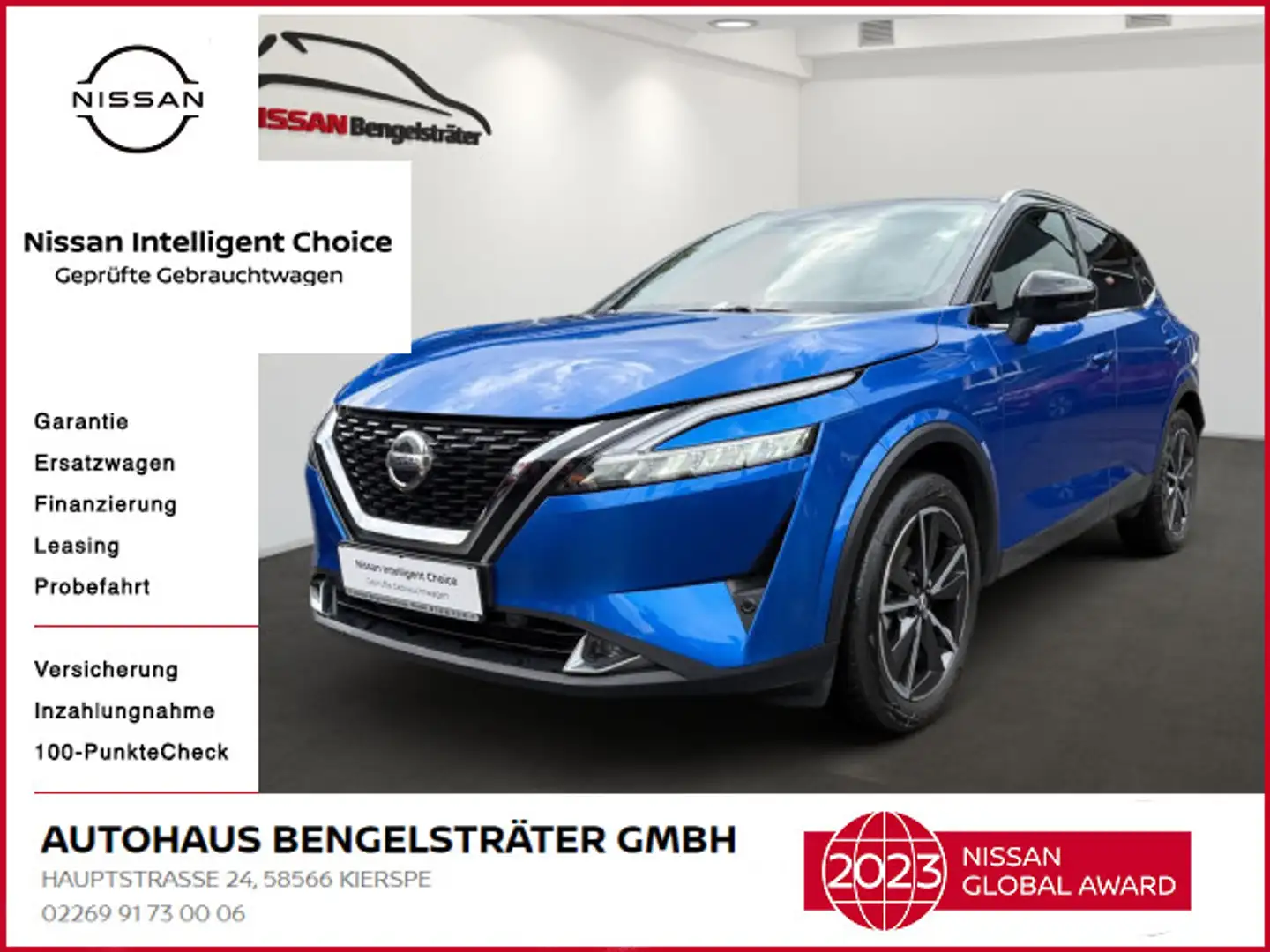 Nissan Qashqai 1.3 DIG-T Tekna Blauw - 1