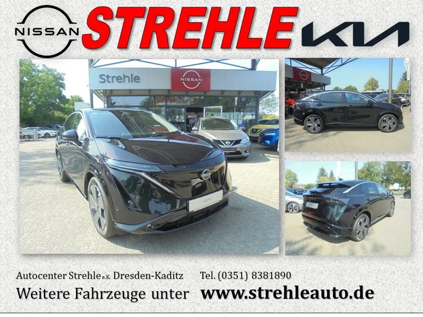 Nissan Ariya Evolve Pack 87 kWh Pano Bose Memory Spezial-Lack Grün - 1