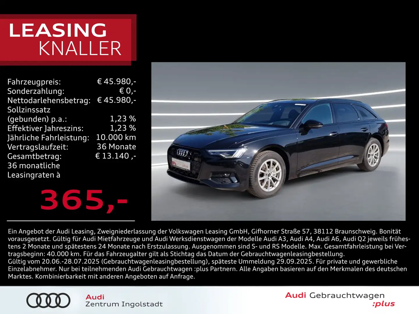 Audi A6 Avant 40 TDI MATRIX ACC HuD Opt-schw Advanced Schwarz - 1