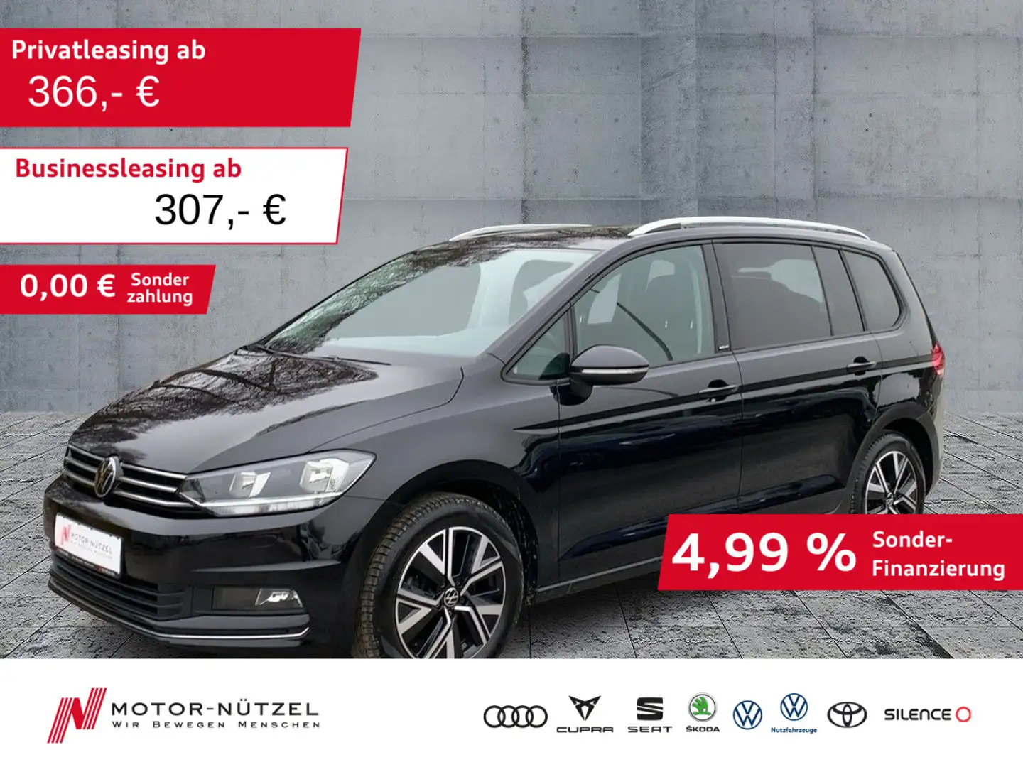 Volkswagen Touran 2.0 TDI DSG MOVE NAVI+APP+ACC+SHZ+PDC+RFK Schwarz - 1