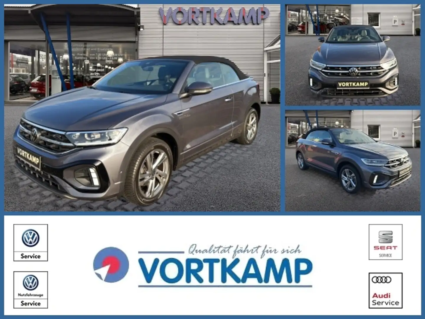 Volkswagen T-Roc Cabriolet R-Line AHK/LED/EDW Grau - 1