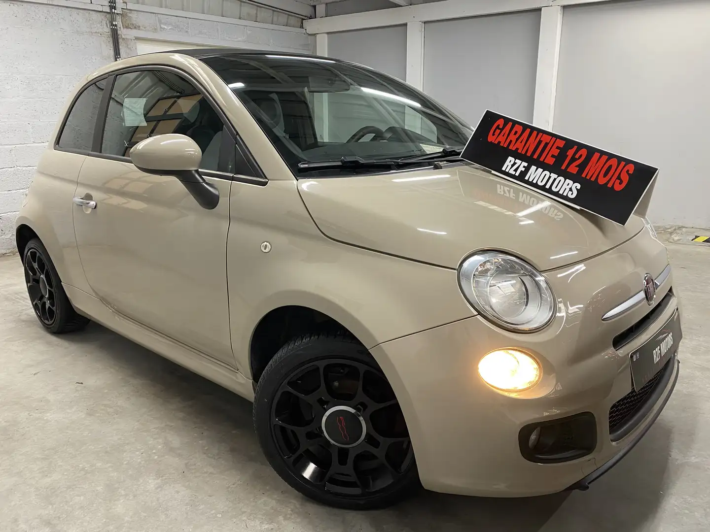 Fiat 500 1.2i SPORT CABRIO 🏳️ GARANTIE 12 MOIS 🏳️ Beige - 2
