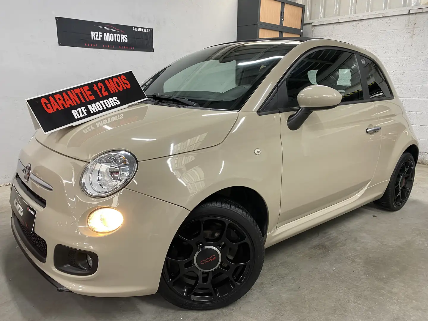 Fiat 500 1.2i SPORT CABRIO 🏳️ GARANTIE 12 MOIS 🏳️ Beige - 1