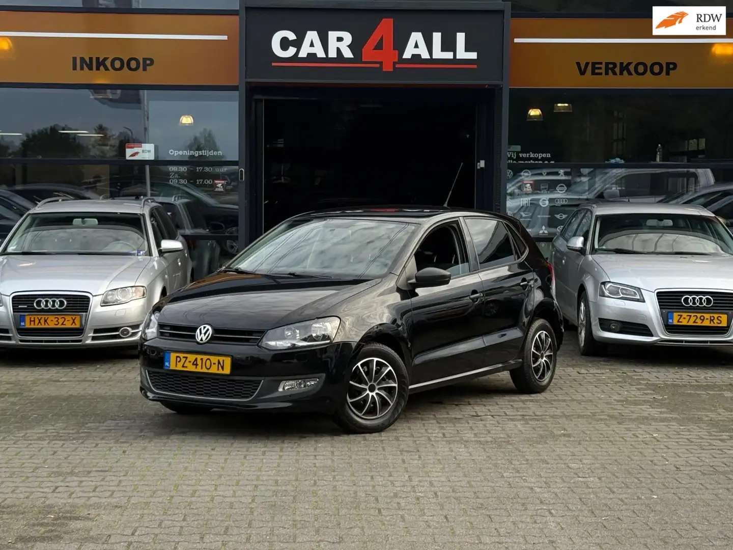 Volkswagen Polo 1.2-12V BlueMotion Trendline AIRCO/APK 3-10-26/ELE Zwart - 1
