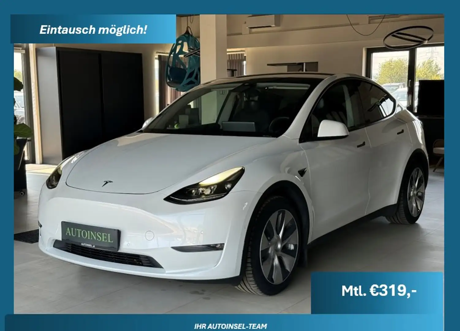 Tesla Model Y Long Range AWD Voll-selbstst. Fahren 3 Weiß - 1