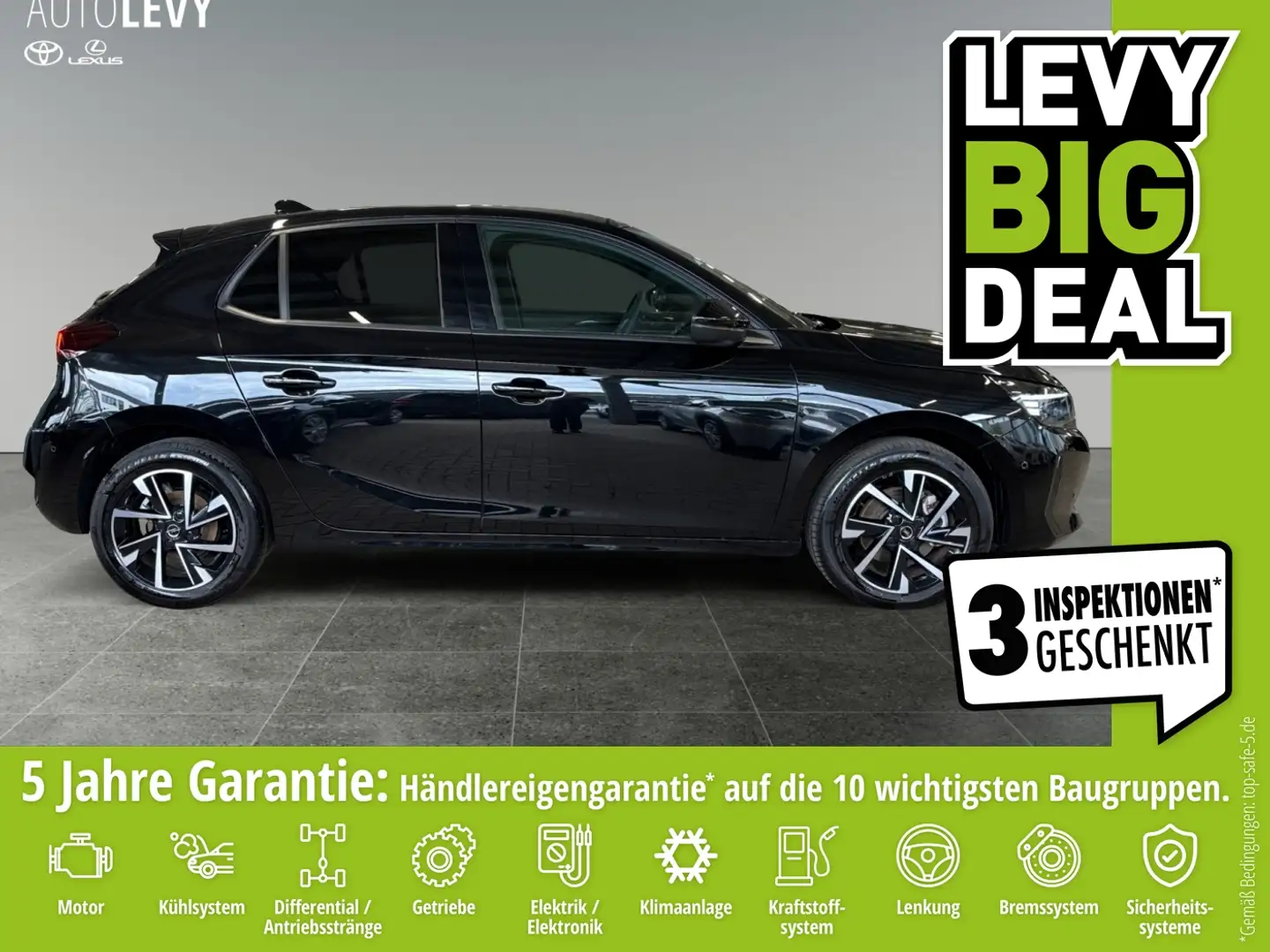 Opel Corsa F 1.2 Turbo GS +Kamera+CarPlay+PDC+ Schwarz - 1
