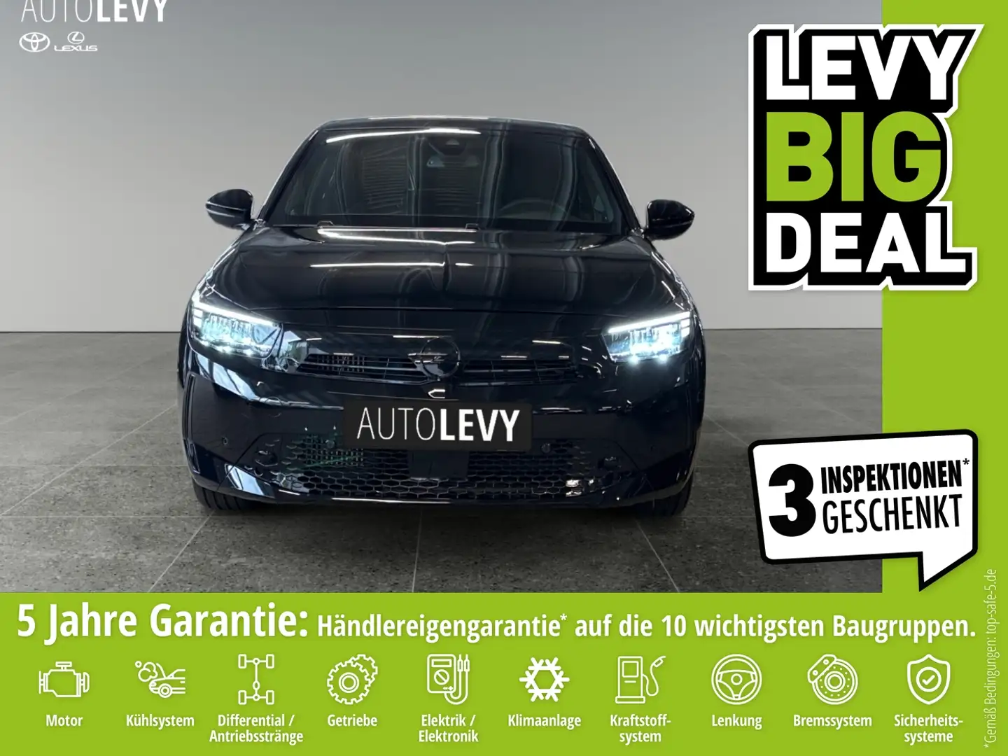 Opel Corsa F 1.2 Turbo GS +Kamera+CarPlay+PDC+ Black - 1