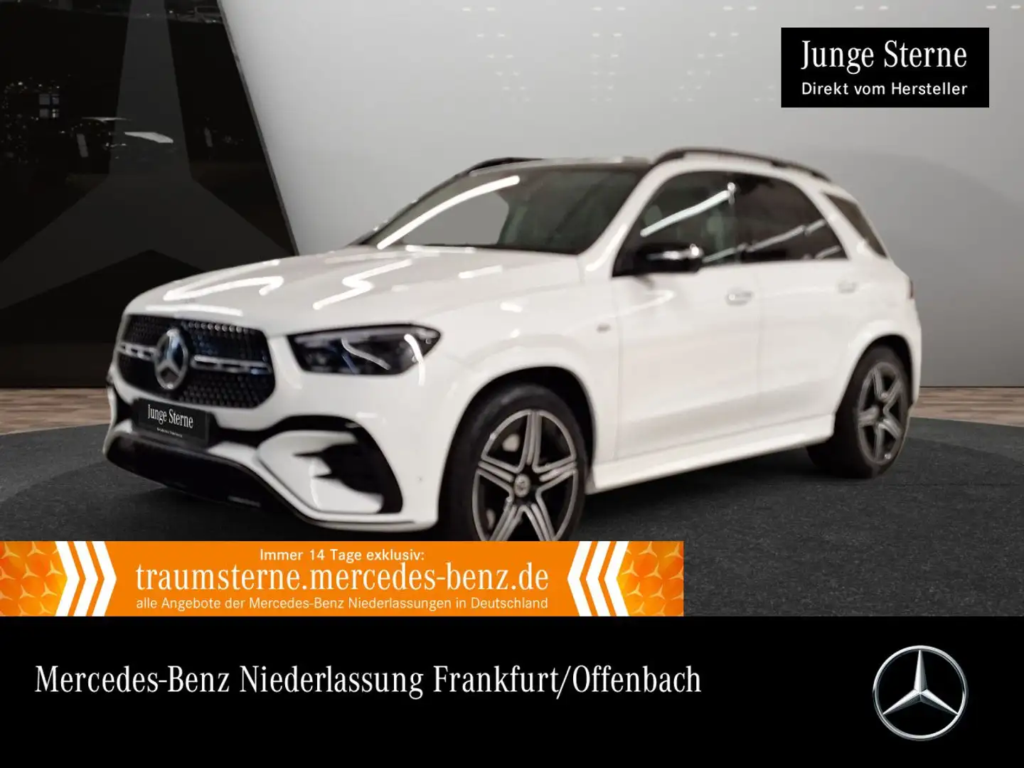 Mercedes-Benz GLE 350 de 4M AMG+NIGHT+PANO+360+AHK+MULTIBEAM+9G Blanc - 1