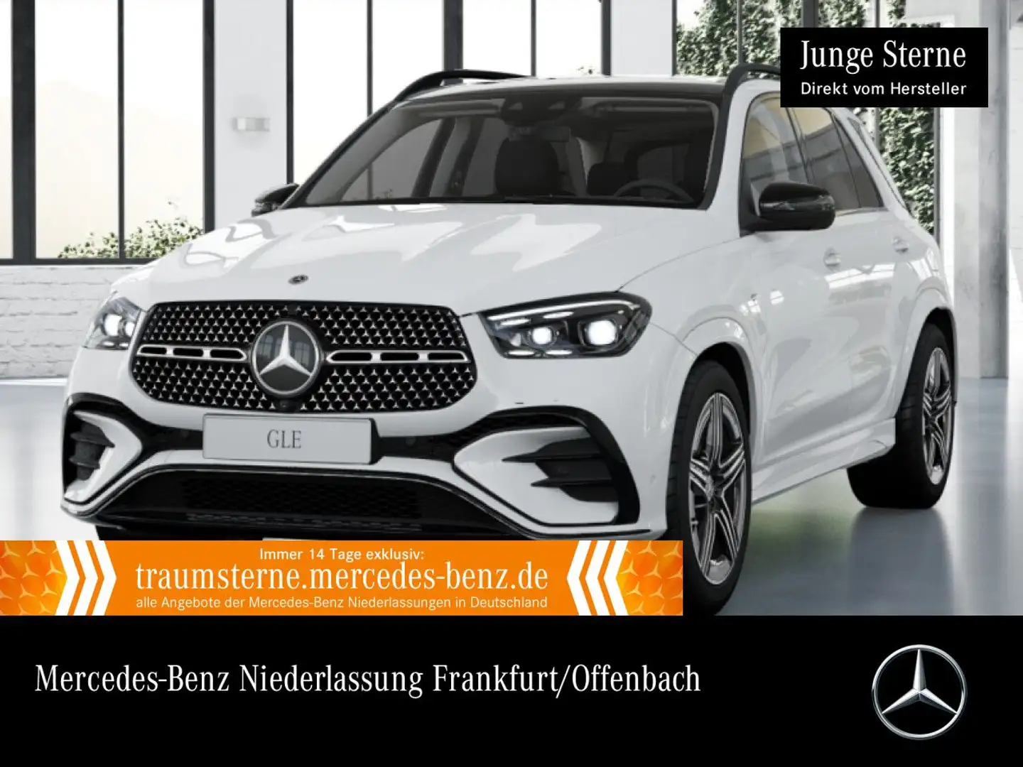 Mercedes-Benz GLE 350 de 4M AMG+NIGHT+PANO+360+AHK+MULTIBEAM+9G Weiß - 1