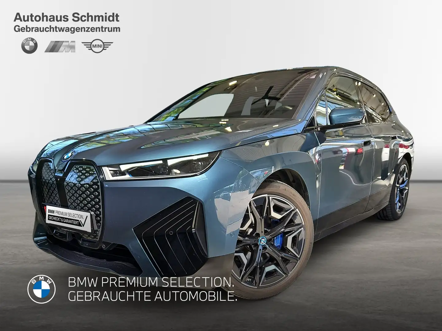 BMW iX xDrive50 654 netto*Sportpaket*22 Zoll*AHK*Sky Loun Blau - 1