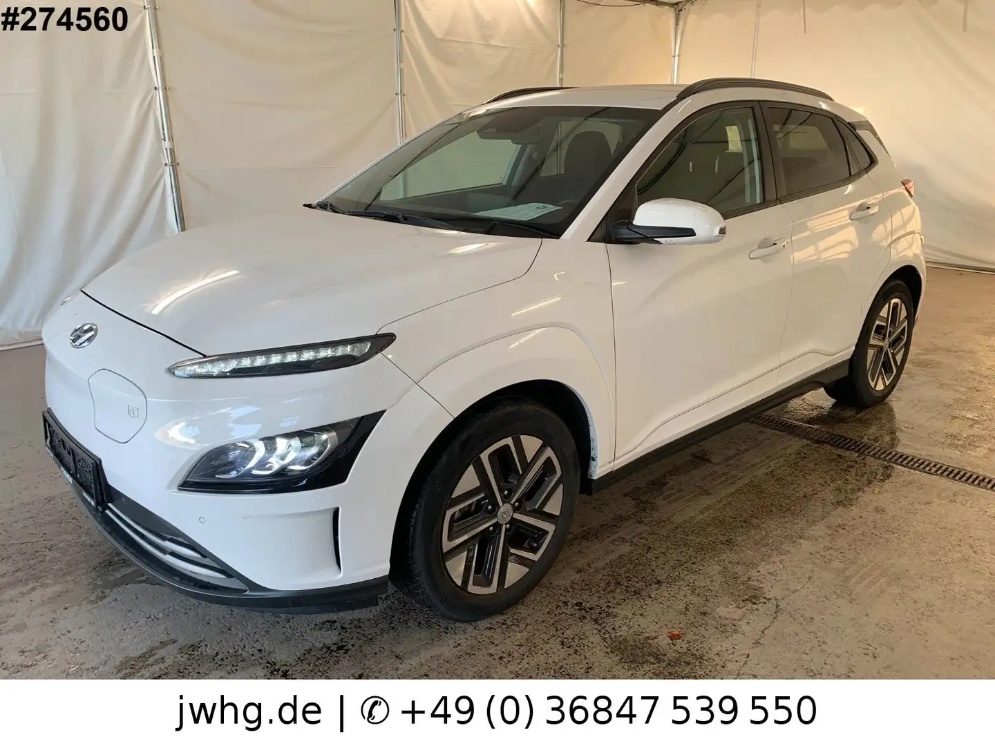 Hyundai KONA Elektro LED Navi DigTacho Kam ACC+SpurP DAB Blanc - 1