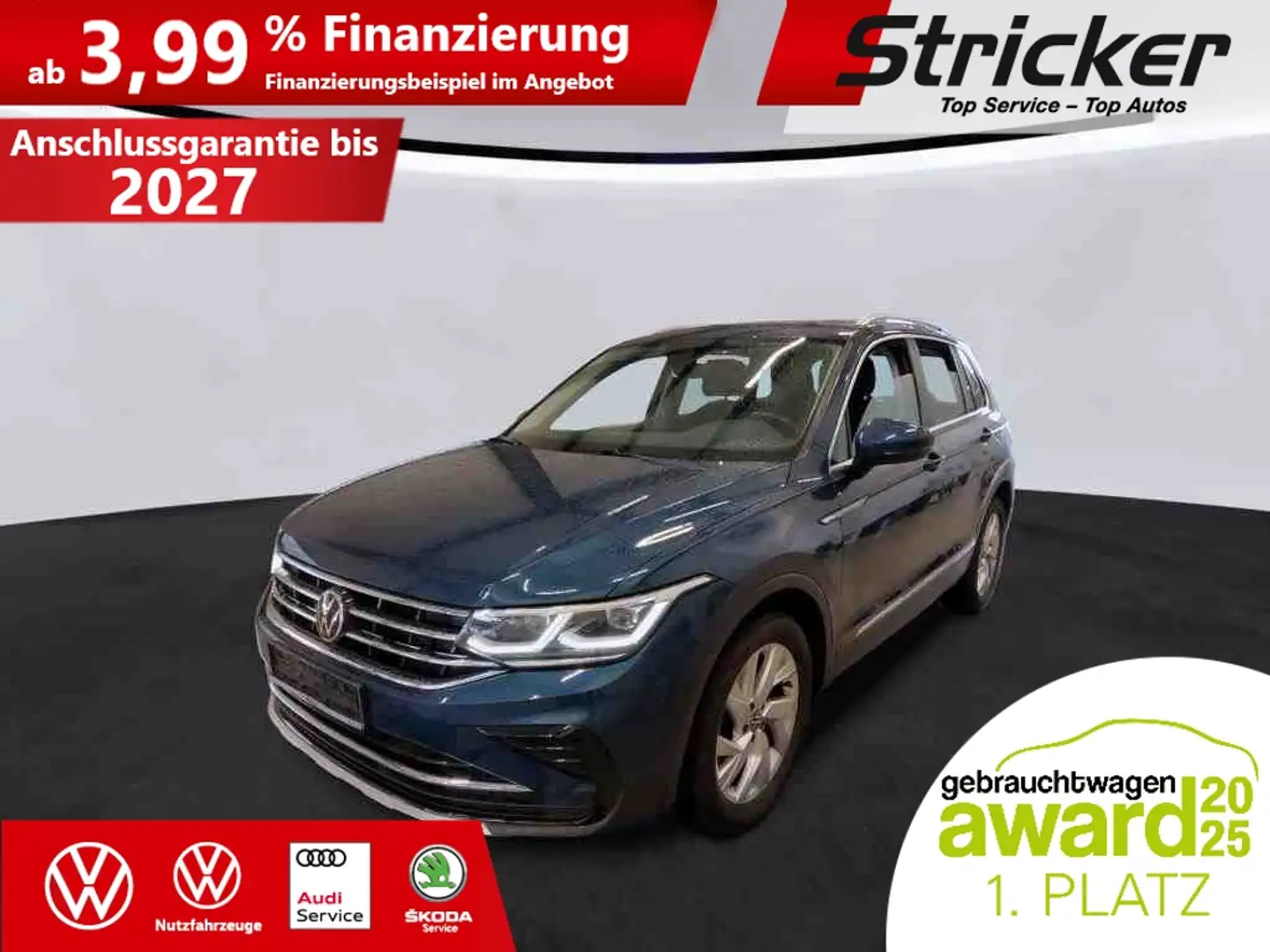 Volkswagen Tiguan Elegance 2.0TDI DSG 338,-ohne Anzahlung  Navi Pan Blau - 2