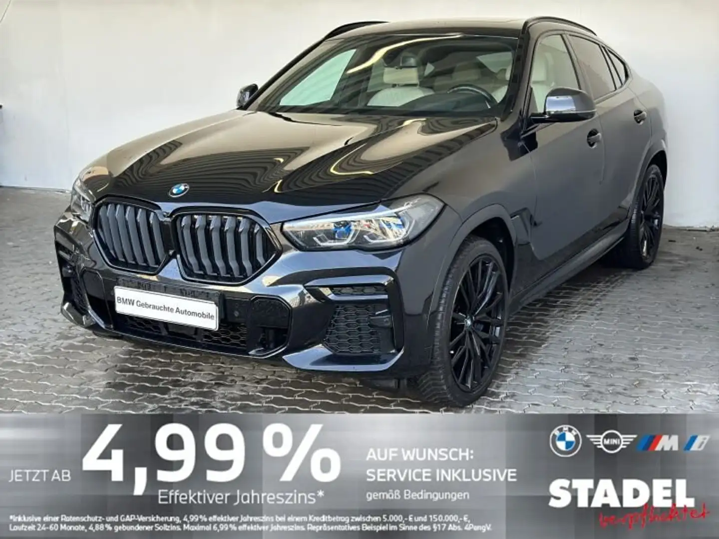 BMW X6 xDrive40d M Sport Navi.Laser.Standhz.HuD.Pano Noir - 1
