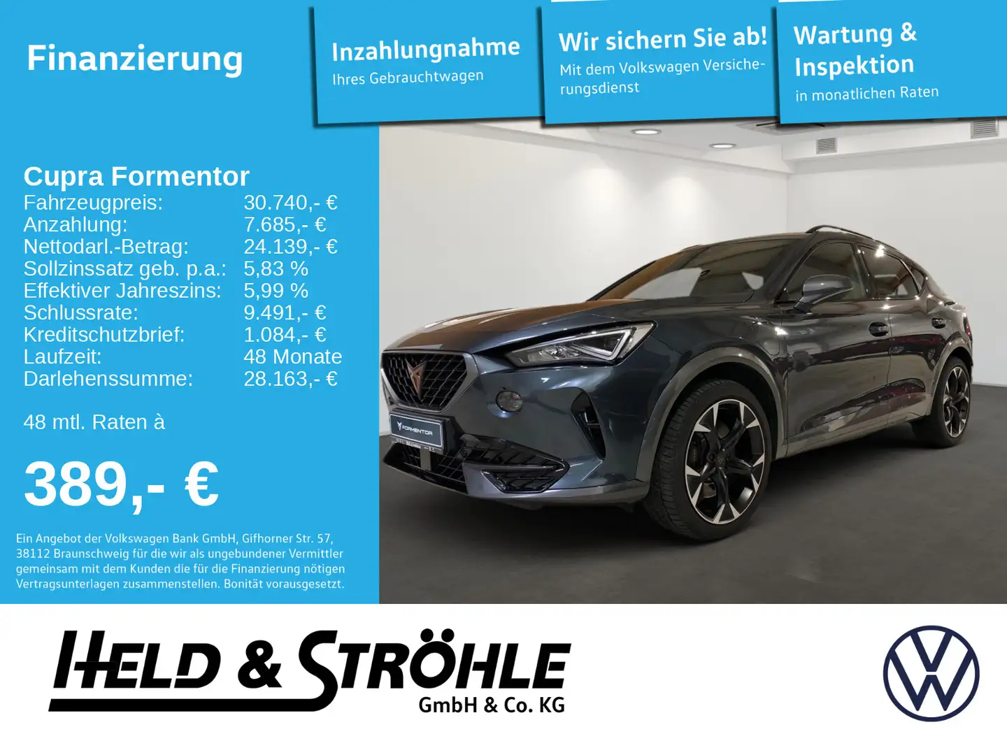 CUPRA Formentor VZ 1.4 eHybrid DSG 180 kW AHK KAM NAV Grijs - 1